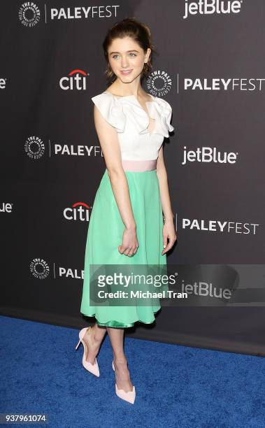 Natalia Dyer attends the 2018 PaleyFest Los Angeles - Netflix's "Stranger Things" held at Dolby Theatre on March 25, 2018 in Hollywood, California.