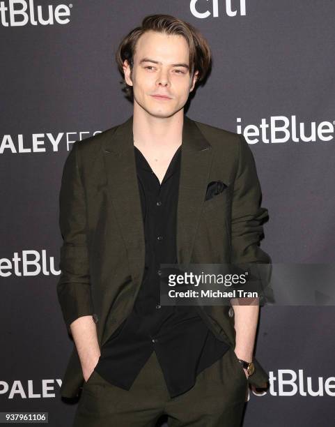 Charlie Heaton attends the 2018 PaleyFest Los Angeles - Netflix's "Stranger Things" held at Dolby Theatre on March 25, 2018 in Hollywood, California.