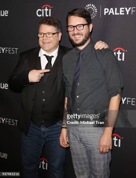 Sean Astin and Wil Wheaton attend the 2018 PaleyFest Los Angeles - Netflix's "Stranger Things" held at Dolby Theatre on March 25, 2018 in Hollywood,...