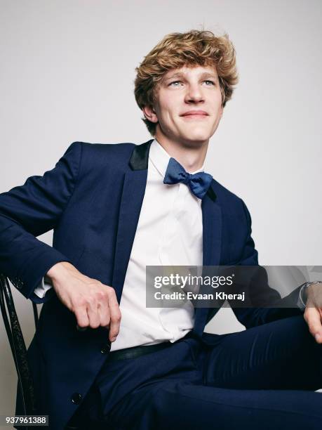 Jan Lisiecki poses for a portrait at the YouTube x Getty Images Portrait Studio at 2018 Juno's Gala Awards Dinner on MARCH 25th, 2018 in Vancouver, BC