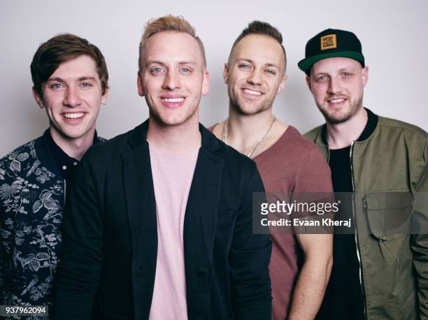 Musical group The Color poses for a portrait at the YouTube x Getty Images Portrait Studio at 2018 Juno's Gala Awards Dinner on MARCH 25th, 2018 in...
