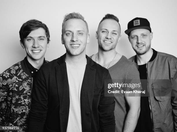 Musical group The Color poses for a portrait at the YouTube x Getty Images Portrait Studio at 2018 Juno's Gala Awards Dinner on MARCH 25th, 2018 in...