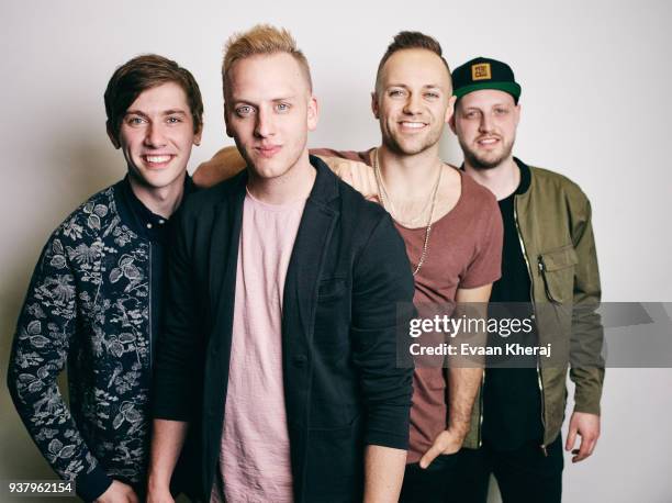 Musical group The Color poses for a portrait at the YouTube x Getty Images Portrait Studio at 2018 Juno's Gala Awards Dinner on MARCH 25th, 2018 in...