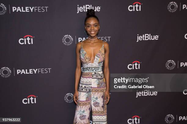 Ashleigh Murray arrives for the 2018 PaleyFest Los Angeles - CW's "Riverdale" at Dolby Theatre on March 25, 2018 in Hollywood, California.