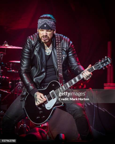 Ricky Warwick of Black Star Riders performs at The Arena at TD Place on March 25, 2018 in Ottawa, Canada.