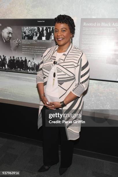 Dr. Bernice King attends "Unsolved History: Life Of A King" Atlanta screening at Martin Luther King Jr. National Historic Site on March 25, 2018 in...