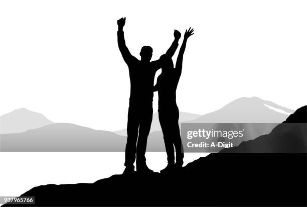 stockillustraties, clipart, cartoons en iconen met exhilirating wandeling - grijpen