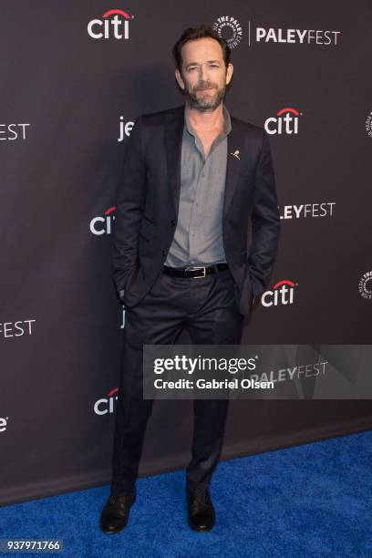 Luke Perry arrives for the 2018 PaleyFest Los Angeles - CW's "Riverdale" at Dolby Theatre on March 25, 2018 in Hollywood, California.
