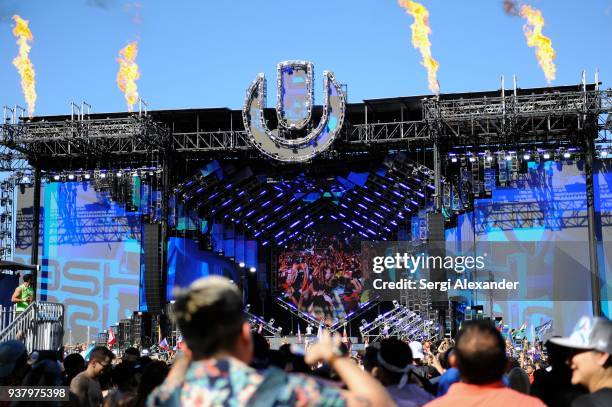 General view of atmosphere at Ultra Music Festival at Bayfront Park on March 25, 2018 in Miami, Florida.