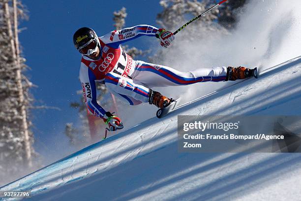 Adrien Theaux of France during the Audi FIS Alpine Ski World Cup Men's Super Combined on December 3, 2009 in Beaver Creek, Colorado.