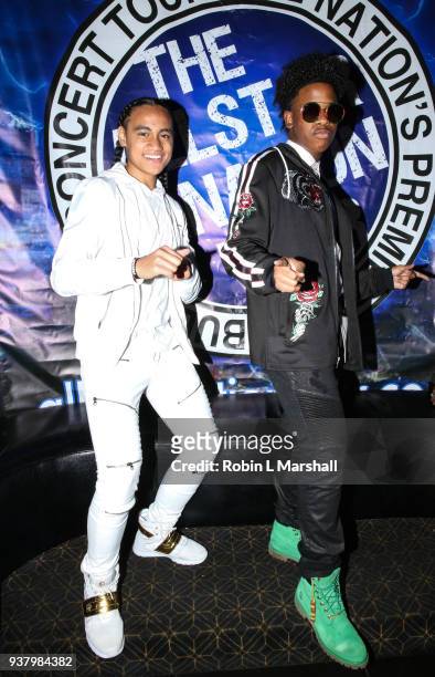 Actors Siaki Sii and Simeon Johnson attend the "Rise Up Against Bullying" Concert at Avalon on March 25, 2018 in Hollywood, California.