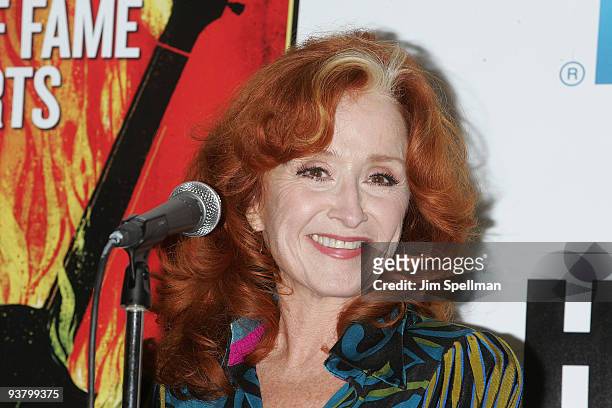 Bonnie Raitt attends the 25th Anniversary Rock & Roll Hall of Fame Concert at Madison Square Garden on October 29, 2009 in New York City.