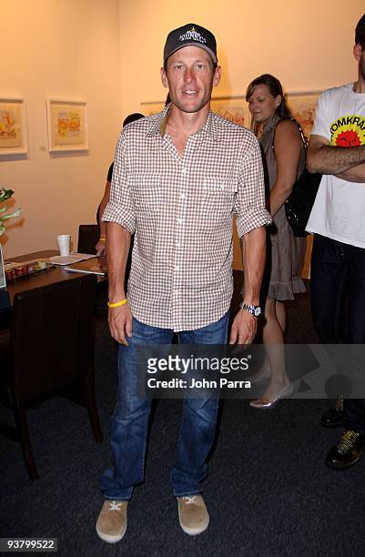 Cyclist Lance Armstrong attends Art Basel Miami on December 3, 2009 in Miami Beach, Florida.