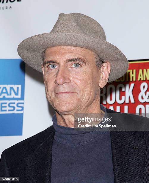 James Taylor attends the 25th Anniversary Rock & Roll Hall of Fame Concert at Madison Square Garden on October 29, 2009 in New York City.