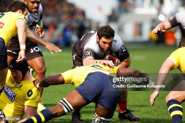 Florian Fresia of Toulon during the Top 14 match between Toulon and Clermont at Felix Mayol Stadium on March 25, 2018 in Toulon, France.