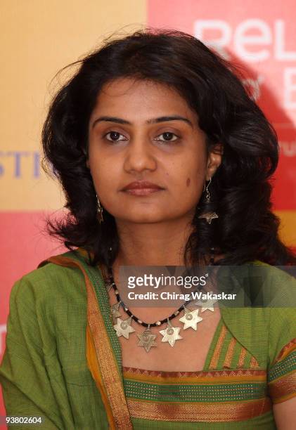 Indian actress Amruta Subhash attends the press conference for film Gandha during MAMI Film Festival held at Fun Republic on November 1, 2009 in...