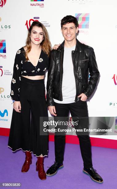 Amaia Romero and Alfred Garcia attend 'La Noche De Cadena 100' charity concert at WiZink Center on March 24, 2018 in Madrid, Spain.