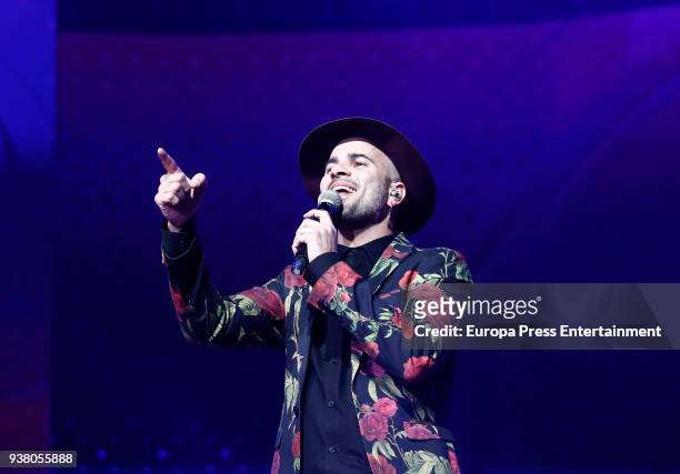 Efecto Pasillo attend 'La Noche De Cadena 100' charity concert at WiZink Center on March 24, 2018 in Madrid, Spain.