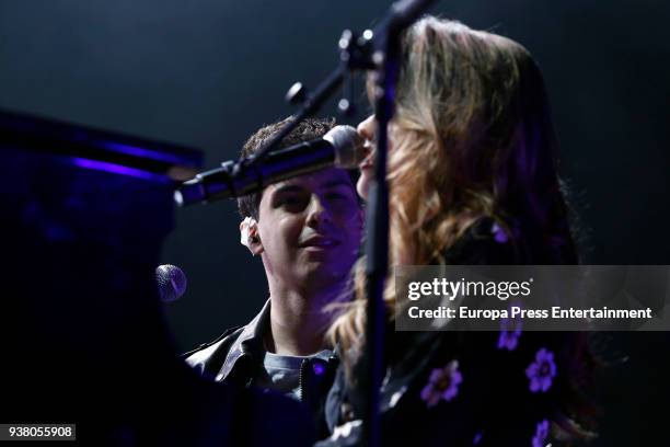 Afred Garcia and Amaia Romero attend 'La Noche De Cadena 100' charity concert at WiZink Center on March 24, 2018 in Madrid, Spain.