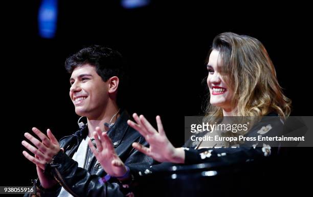 Afred Garcia and Amaia Romero attend 'La Noche De Cadena 100' charity concert at WiZink Center on March 24, 2018 in Madrid, Spain.