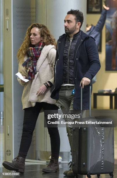 Rocio Carrasco and Fidel Albiac are seen on March 23, 2018 in Malaga, Spain.