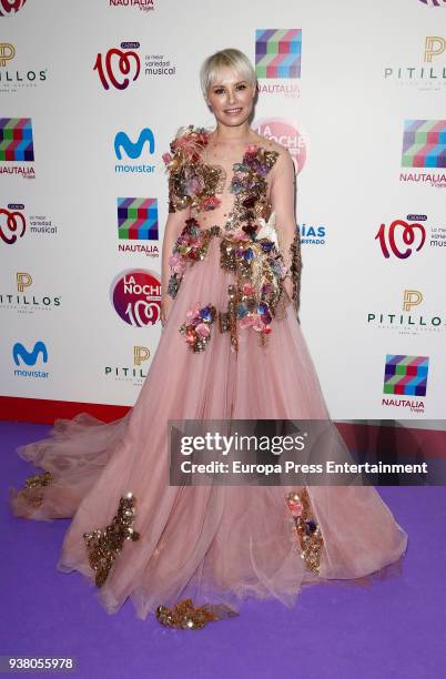 Soraya Arnelas attend 'La Noche De Cadena 100' charity concert at WiZink Center on March 24, 2018 in Madrid, Spain.