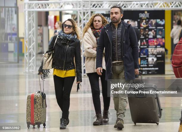 Anabel Duenas, Rocio Carrasco and Fidel Albiac are seen on March 23, 2018 in Malaga, Spain.