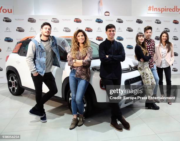 Singers Cepeda, Miriam, Alfred, Aitana, Roi and Ana present the new SUV Compacto Citroen C3 Aircross on March 23, 2018 in Madrid, Spain.