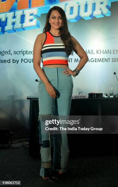 Sonakshi Sinha during a press conference of Da-Bangg The Tour in Mumbai.