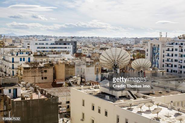 March 05: Cityscape of Tunis, capital of Tunisia on March 05, 2018 in TUNIS, TUNISIA.