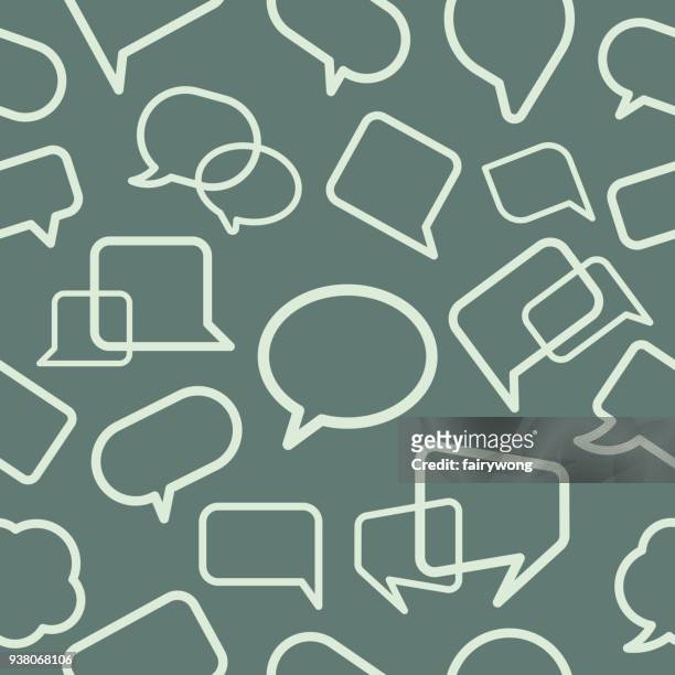 chat bubble seamless pattern - instant messaging stock illustrations