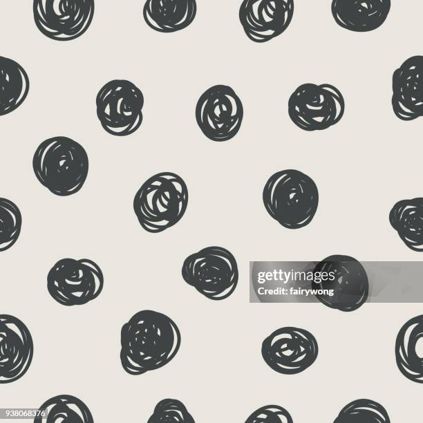 seamless pattern with scribble dots - homemade stock illustrations