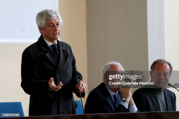 Gianni Rivera president of the Youth and School FIGC during the Italian Football Federation 'Panchine D'Oro E D'Argento' Prize at Coverciano on March...