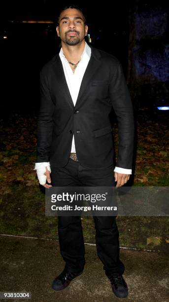 Boxer David Haye attends The Berkeley Square Christmas Ball on December 3, 2009 in London, England.
