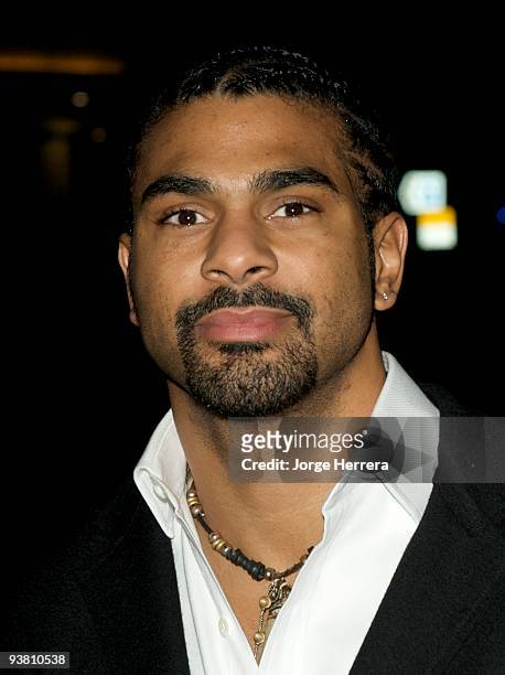 Boxer David Haye attends The Berkeley Square Christmas Ball on December 3, 2009 in London, England.