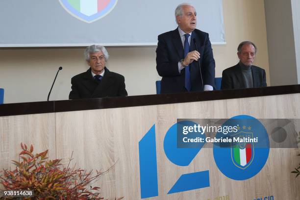 Roberto Fabbricini Commissioner FIGC at Coverciano on March 26, 2018 in Florence, Italy.