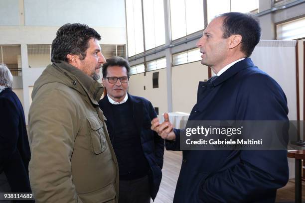 Massimiliano Allegri manager of Juventus , Walter Alfredo Nocellino manager of Avellino Calcio and Silvio Baldini manager of Carrarese Calcio during...