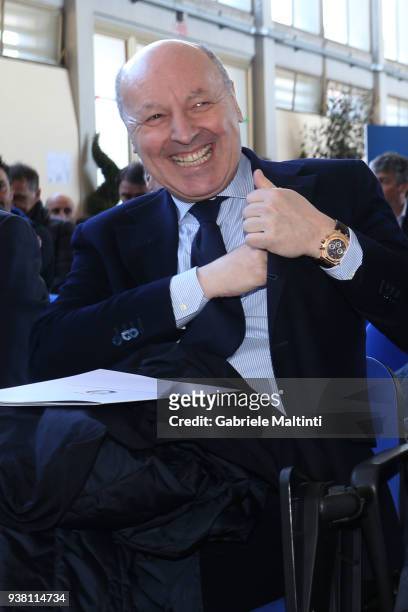 Giuseppe Marotta general manager of Juventus during the "Golden Bench" award at Coverciano on March 26, 2018 in Florence, Italy.