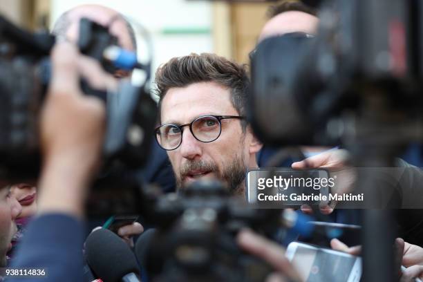 Eusebio Di Francesco manager of AS Roma during the "Golden Bench" award at Coverciano on March 26, 2018 in Florence, Italy.