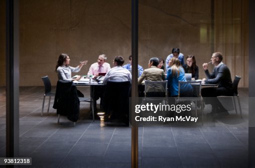 Business meeting around table Business meeting around table