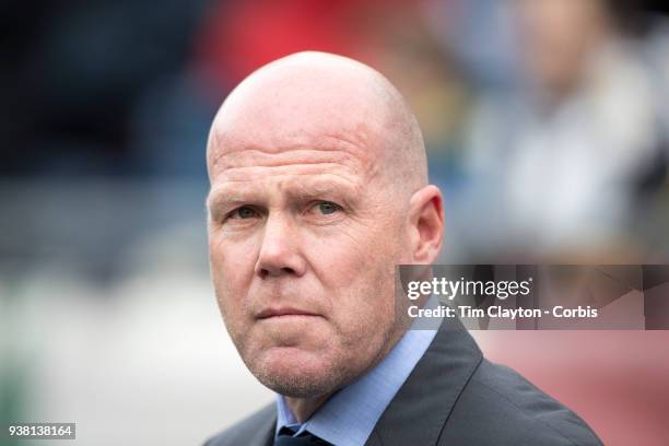 March 24: Brad Friedel, head coach of New England Revolution on the sideline during the New England Revolution Vs New York City FC regular season MLS...