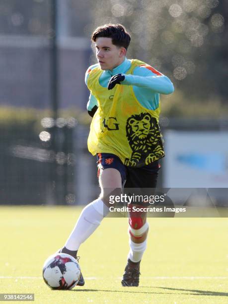 Ferdi Kadioglu of Holland U19 during the Training Holland U19 at the Papendal on March 19, 2018 in Papendal Netherlands