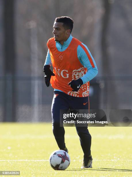 Owen Wijndal of Holland U19 during the Training Holland U19 at the Papendal on March 19, 2018 in Papendal Netherlands