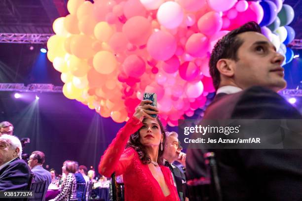 Guests attend the amfAR Hong Kong Gala 2018 at Shaw Studios on March 26, 2018 in Hong Kong, Hong Kong.