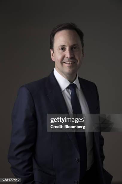 Steven Ciobo, Australia's trade and investment minister, poses for a photograph following a Bloomberg Television interview in London, U.K., on...