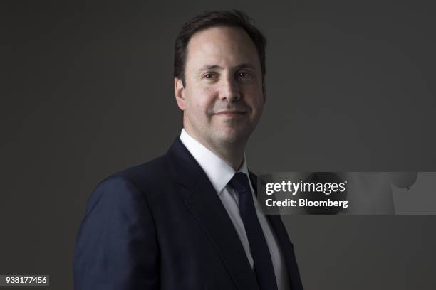 Steven Ciobo, Australia's trade and investment minister, poses for a photograph following a Bloomberg Television interview in London, U.K., on...