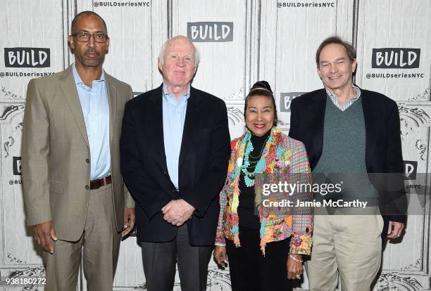 Trey Ellis,Taylor Branch, Xernona Clayton and Peter Kunhardt visit Build series to discuss theri film "King in the Wilderness" at Build Studio on...