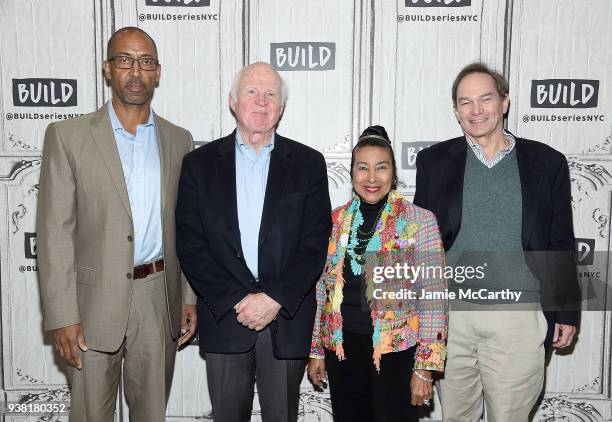 Trey Ellis,Taylor Branch, Xernona Clayton and Peter Kunhardt visit Build series to discuss theri film "King in the Wilderness" at Build Studio on...