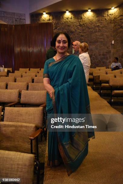 Odissi dancer Sharon Lowen during the Launch Of Book 'From Lithuania To Santiniketan: Schlomith Flaum And Rabindranath Tagore' at IIC on March 19,...