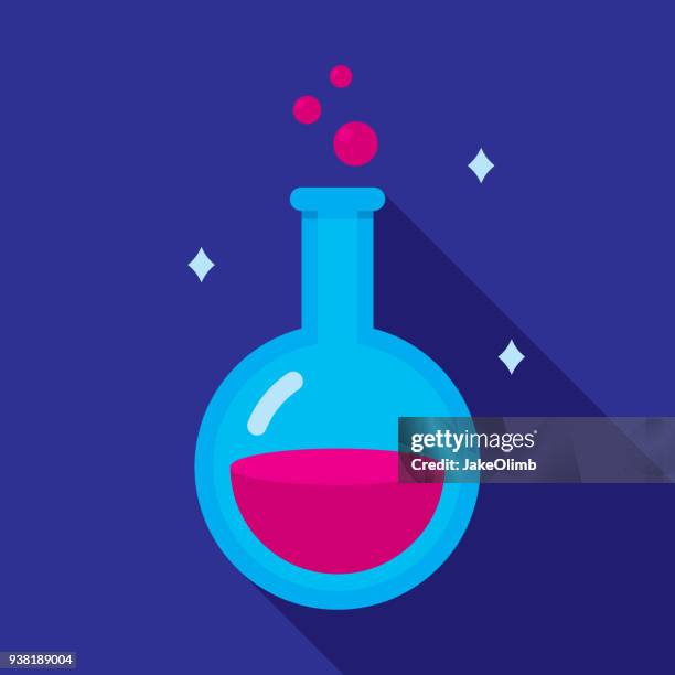 potion icon flat 2 - lab flask vector stock illustrations